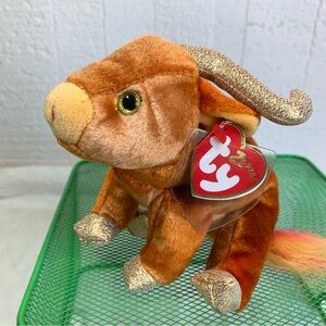 Vintage Ty Zodiac "OX" BEANIE BABY plush bean bag toy collectibles